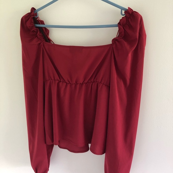 Topshop red blouse - Picture 2 of 3